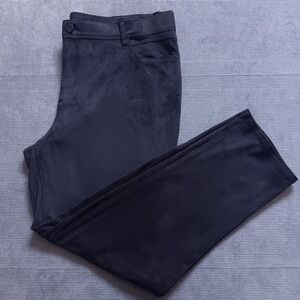 Simply Vera Vera Wang Faux Suede Pants Womens 16W Black Excellent Straight Leg